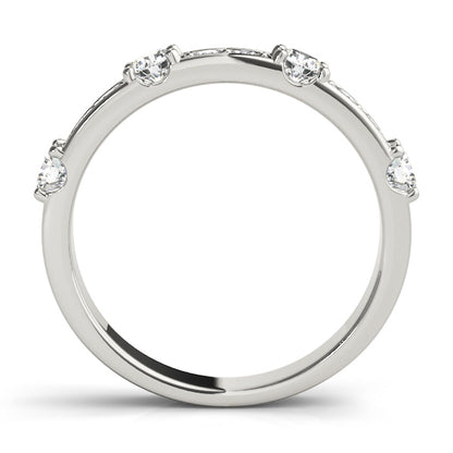 Channel-in-Prong Diamond Stackable Wedding Band – 0.58 ct