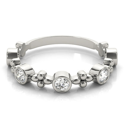 Bezel-Set Diamond Stackable Wedding Band – 0.40 ct