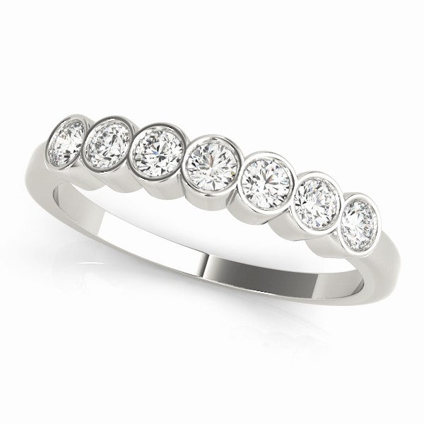 Bezel-Set Diamond Stackable Wedding Band – 0.42 ct