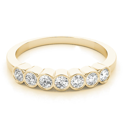 Bezel-Set Diamond Stackable Wedding Band – 0.42 ct