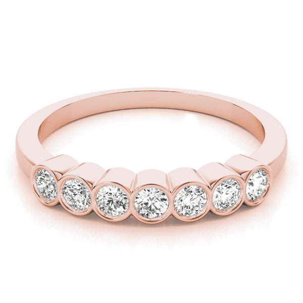 Bezel-Set Diamond Stackable Wedding Band – 0.42 ct