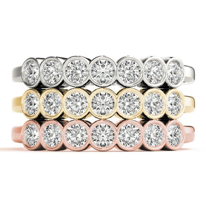 Bezel-Set Diamond Stackable Wedding Band – 0.42 ct