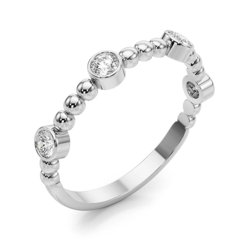 Alexandrine Slim Diamond Band
