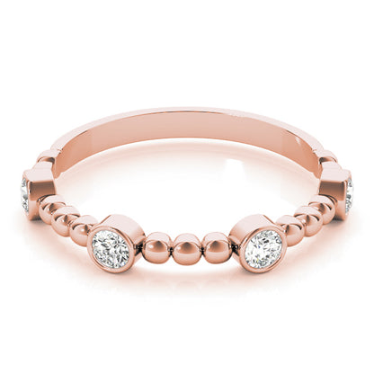 Bezel-Set Diamond Stackable Band – 0.24 ct