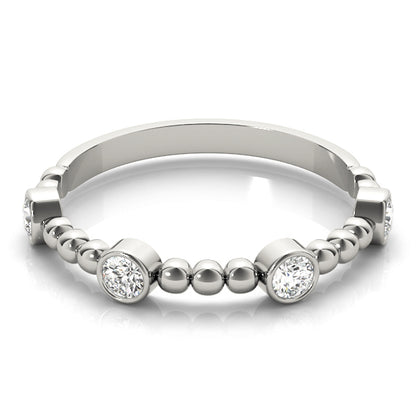 Bezel-Set Diamond Stackable Band – 0.24 ct