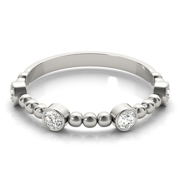Alexandrine Slim Diamond Band
