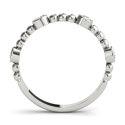 Bezel-Set Diamond Stackable Band – 0.24 ct