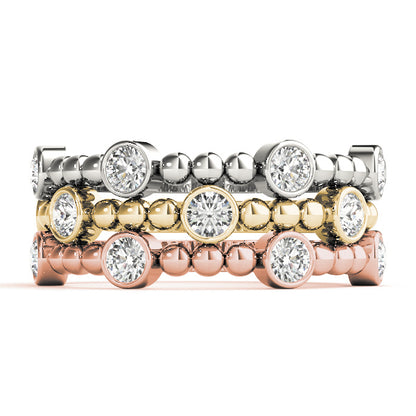 Bezel-Set Diamond Stackable Band – 0.24 ct