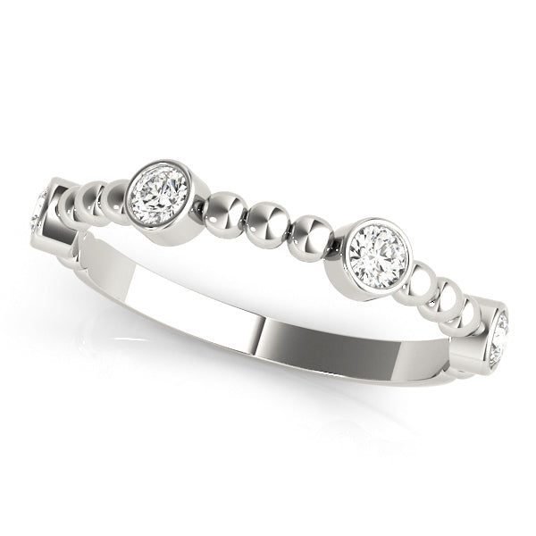 Alexandrine Slim Diamond Band
