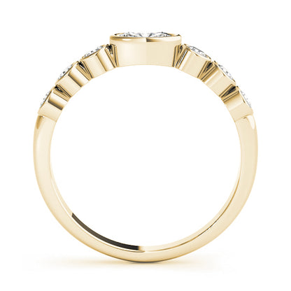 Bezel-Set Oval Diamond Stackable Wedding Band – 0.49 ct