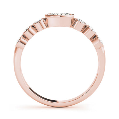 Bezel-Set Oval Diamond Stackable Wedding Band – 0.49 ct