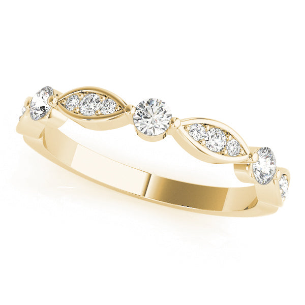 Round &amp; Marquise Diamond Stackable Band – 0.24 ct