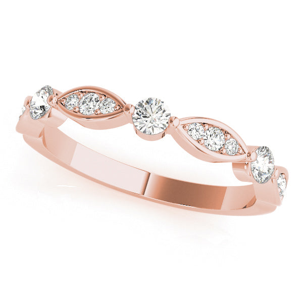 Round &amp; Marquise Diamond Stackable Band – 0.24 ct