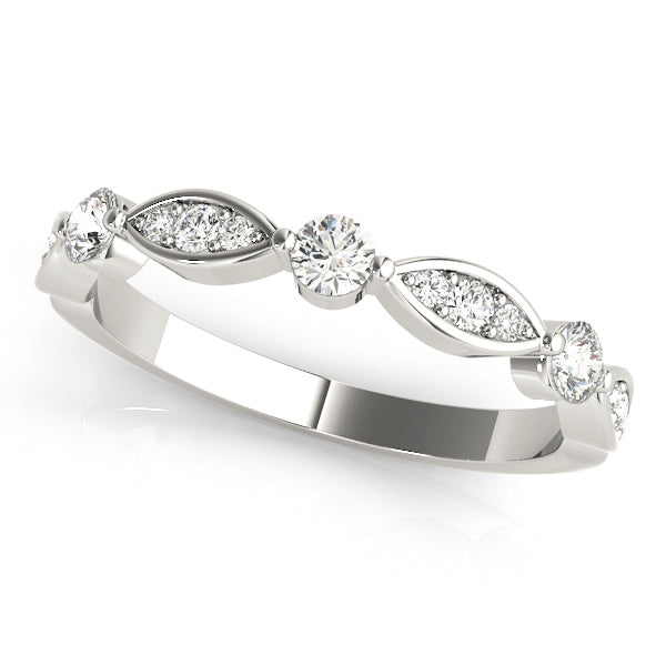 Round &amp; Marquise Diamond Stackable Band – 0.24 ct