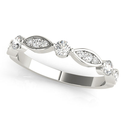 Round &amp; Marquise Diamond Stackable Band – 0.24 ct