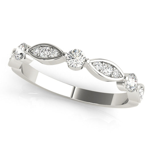 Round &amp; Marquise Diamond Stackable Band – 0.24 ct