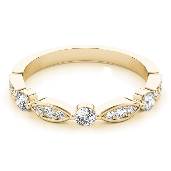 Round &amp; Marquise Diamond Stackable Band – 0.24 ct