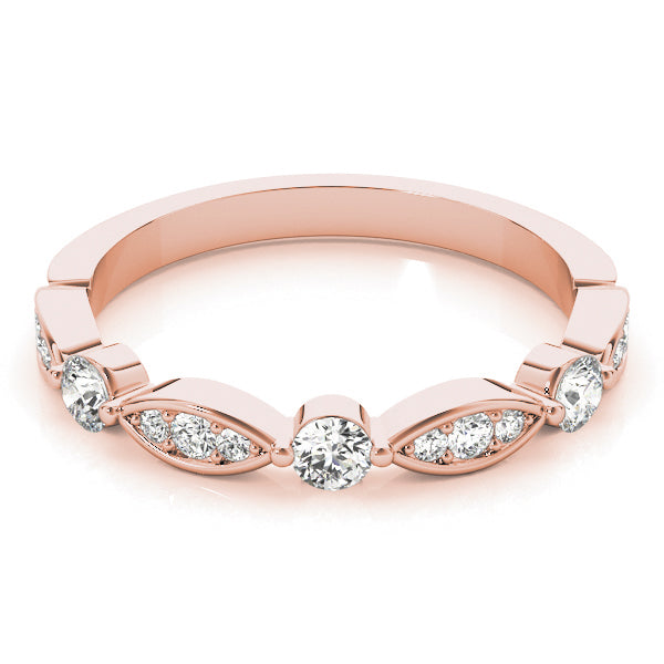 Round &amp; Marquise Diamond Stackable Band – 0.24 ct