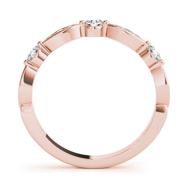 Round &amp; Marquise Diamond Stackable Band – 0.24 ct
