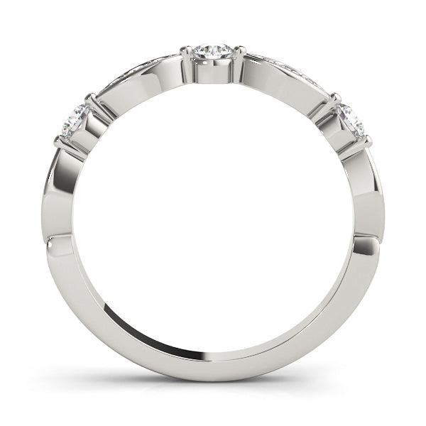 Round &amp; Marquise Diamond Stackable Band – 0.24 ct