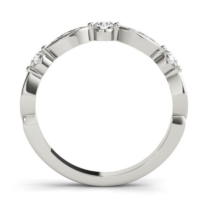 Round &amp; Marquise Diamond Stackable Band – 0.24 ct