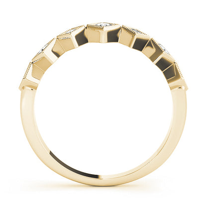 Square Milgrain Diamond Stackable Ring – 0.33 ct