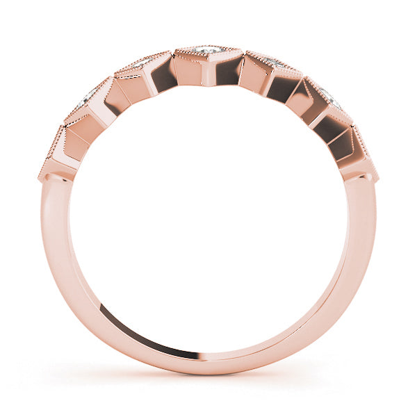 Square Milgrain Diamond Stackable Ring – 0.33 ct