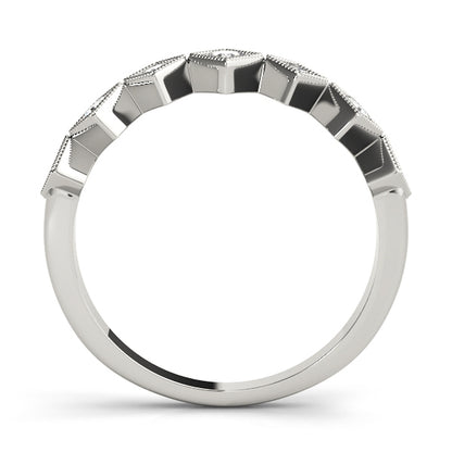 Square Milgrain Diamond Stackable Ring – 0.33 ct