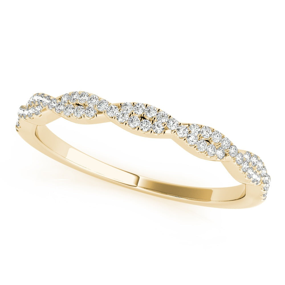 Twisted Diamond Stackable Wedding Band – 0.18 ct