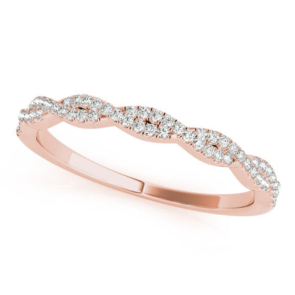 Twisted Diamond Stackable Wedding Band – 0.18 ct
