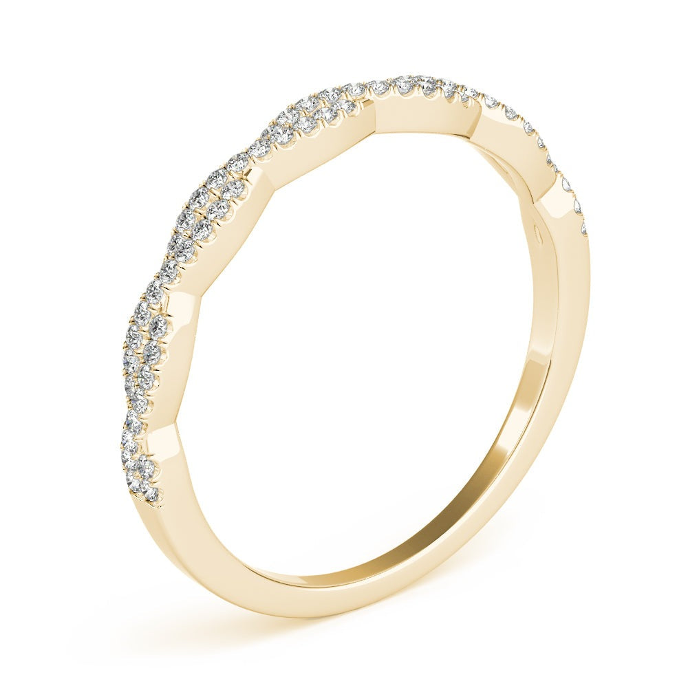 Twisted Diamond Stackable Wedding Band – 0.18 ct