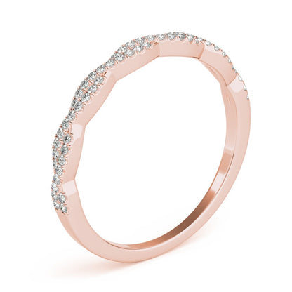 Twisted Diamond Stackable Wedding Band – 0.18 ct