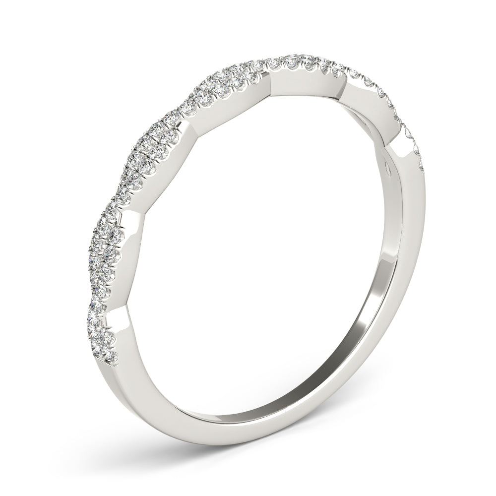 Twisted Diamond Stackable Wedding Band – 0.18 ct