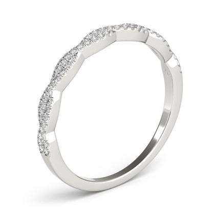 Twisted Diamond Stackable Wedding Band – 0.18 ct