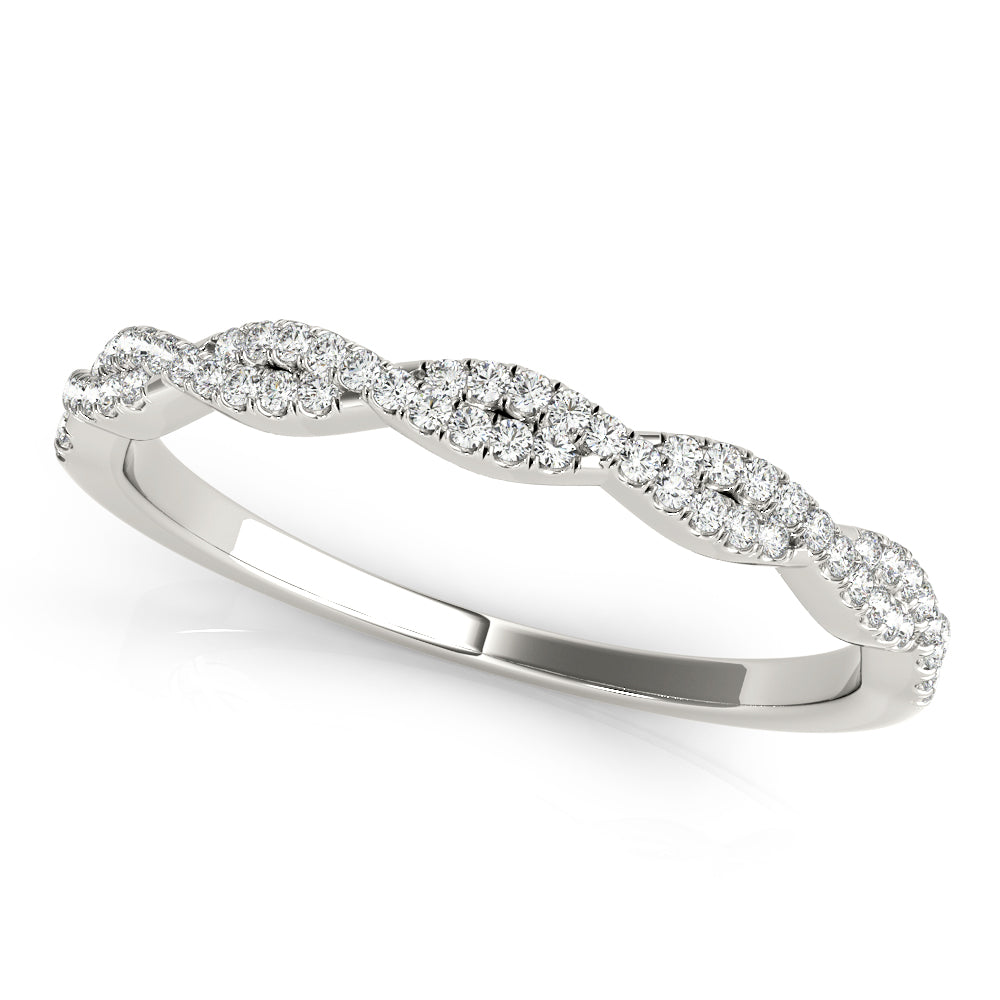 Twisted Diamond Stackable Wedding Band – 0.18 ct