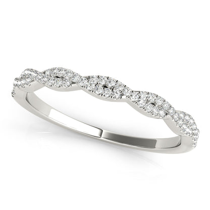 Twisted Diamond Stackable Wedding Band – 0.18 ct