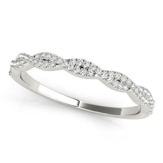 Twisted Diamond Stackable Wedding Band – 0.18 ct