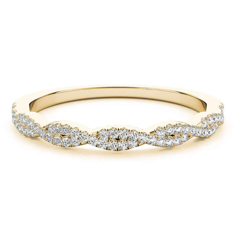 Twisted Diamond Stackable Wedding Band – 0.18 ct
