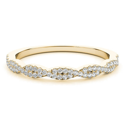 Twisted Diamond Stackable Wedding Band – 0.18 ct