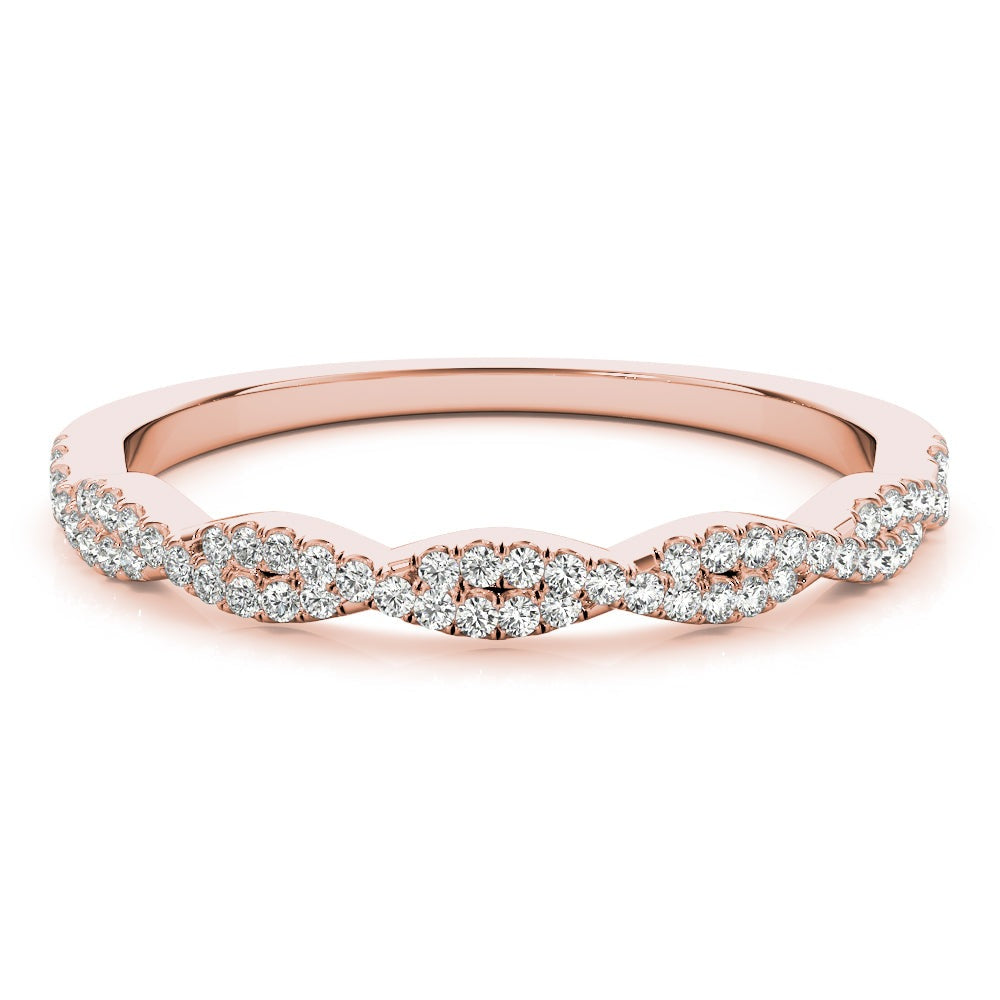 Twisted Diamond Stackable Wedding Band – 0.18 ct