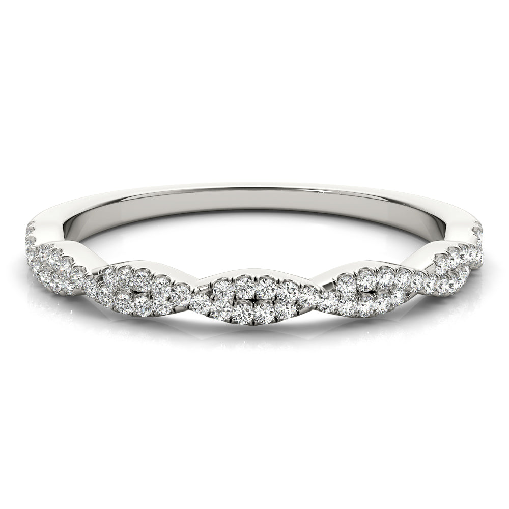 Twisted Diamond Stackable Wedding Band – 0.18 ct