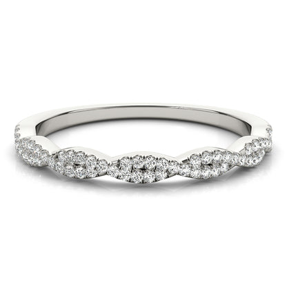Twisted Diamond Stackable Wedding Band – 0.18 ct