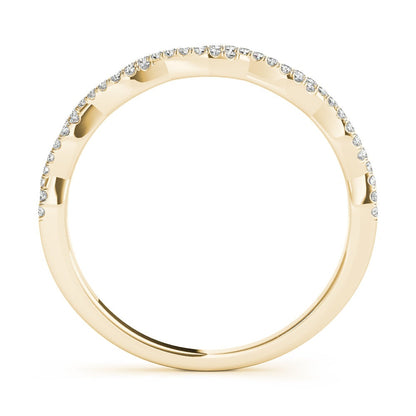 Twisted Diamond Stackable Wedding Band – 0.18 ct