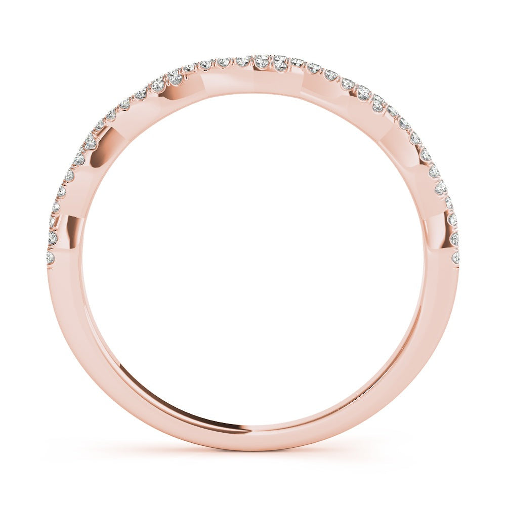 Twisted Diamond Stackable Wedding Band – 0.18 ct