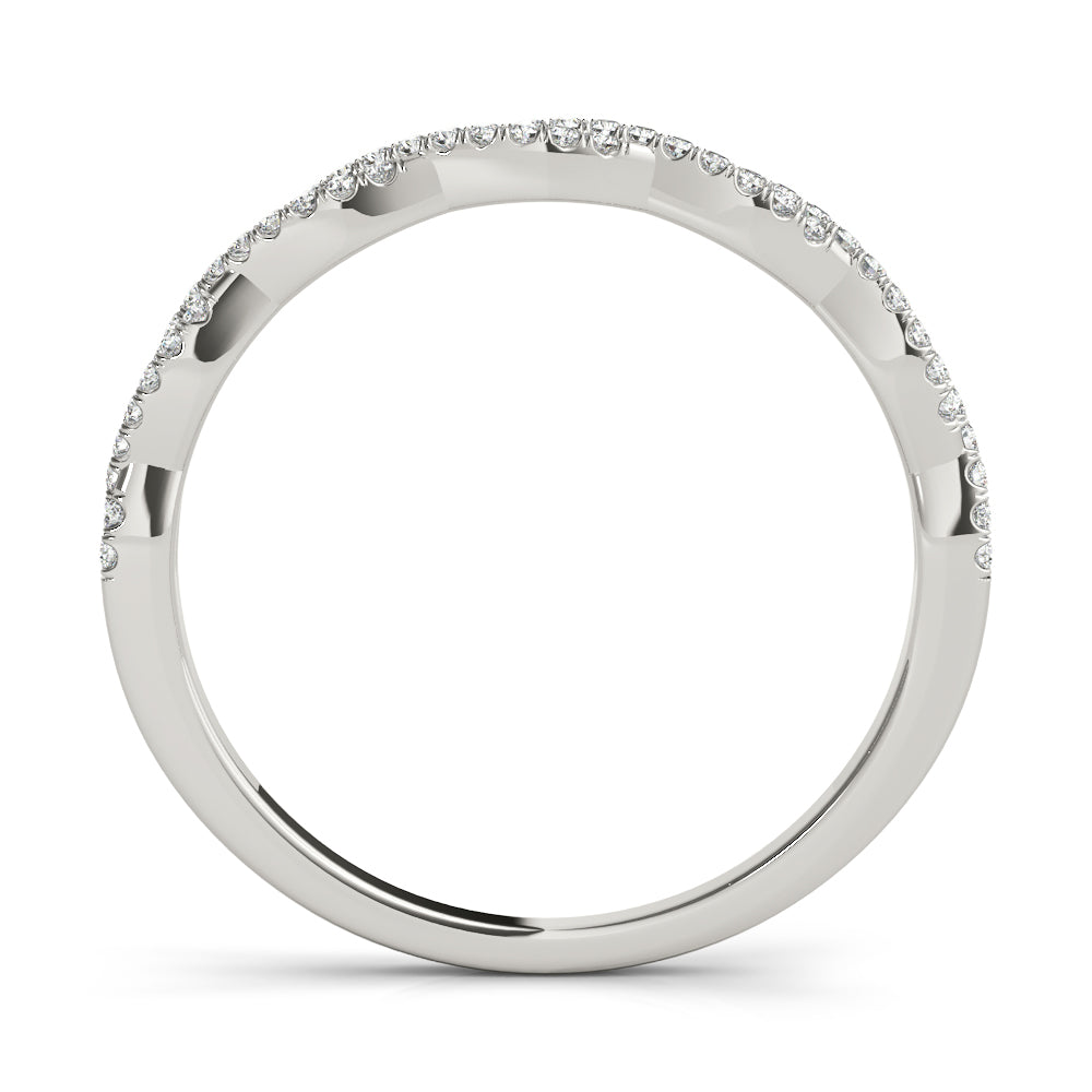 Twisted Diamond Stackable Wedding Band – 0.18 ct