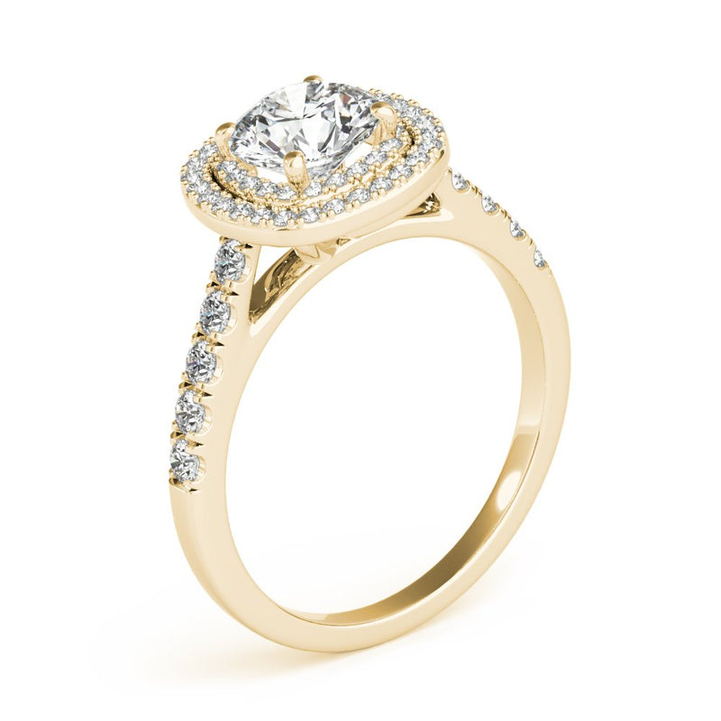Talia Round Double Halo Engagement Ring