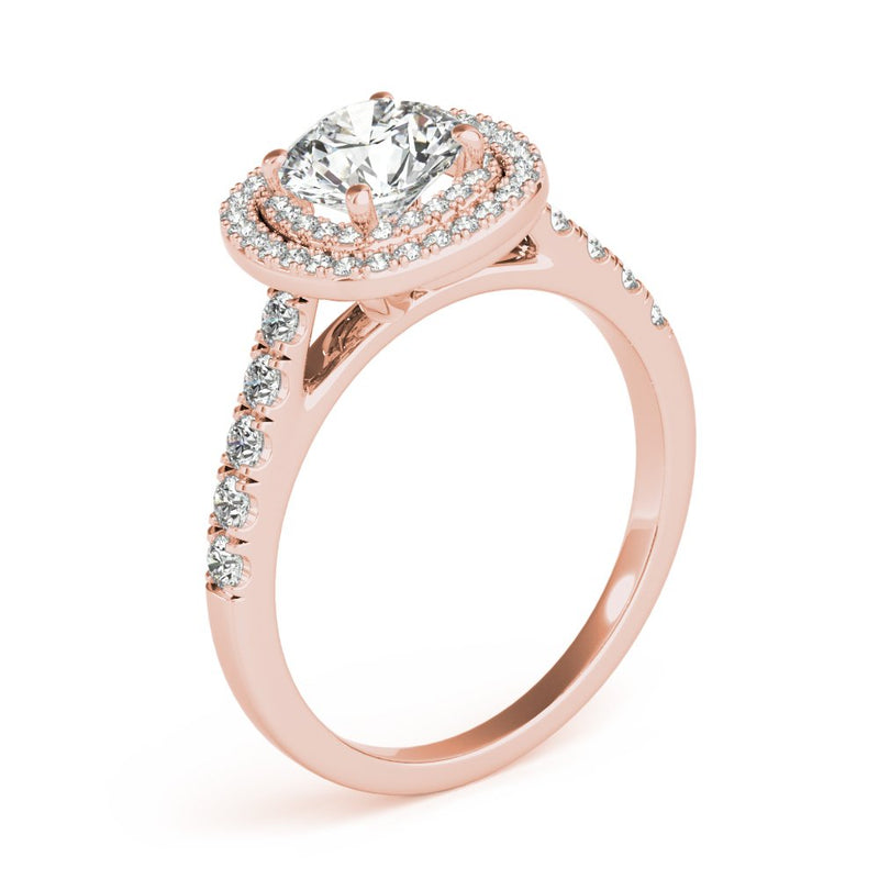 Talia Round Double Halo Engagement Ring