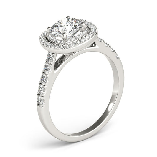 Talia Round Double Halo Engagement Ring