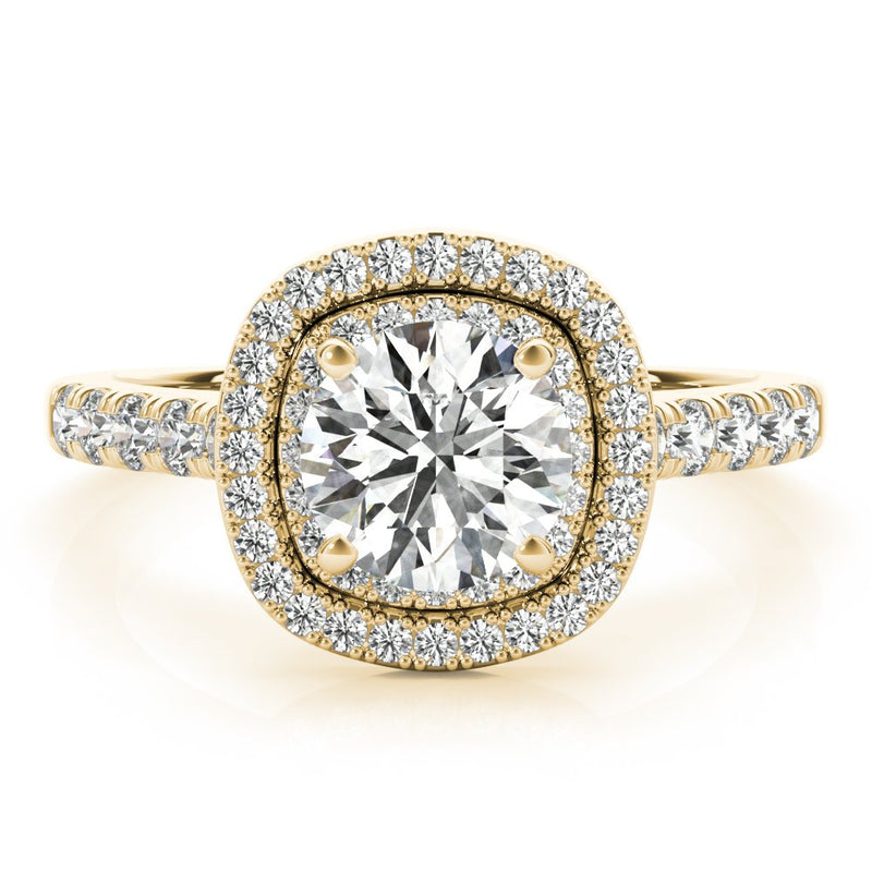 Talia Round Double Halo Engagement Ring