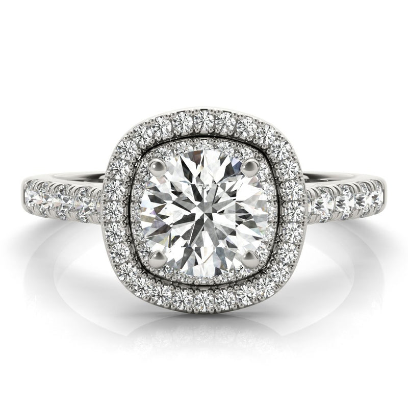 Talia Round Double Halo Engagement Ring